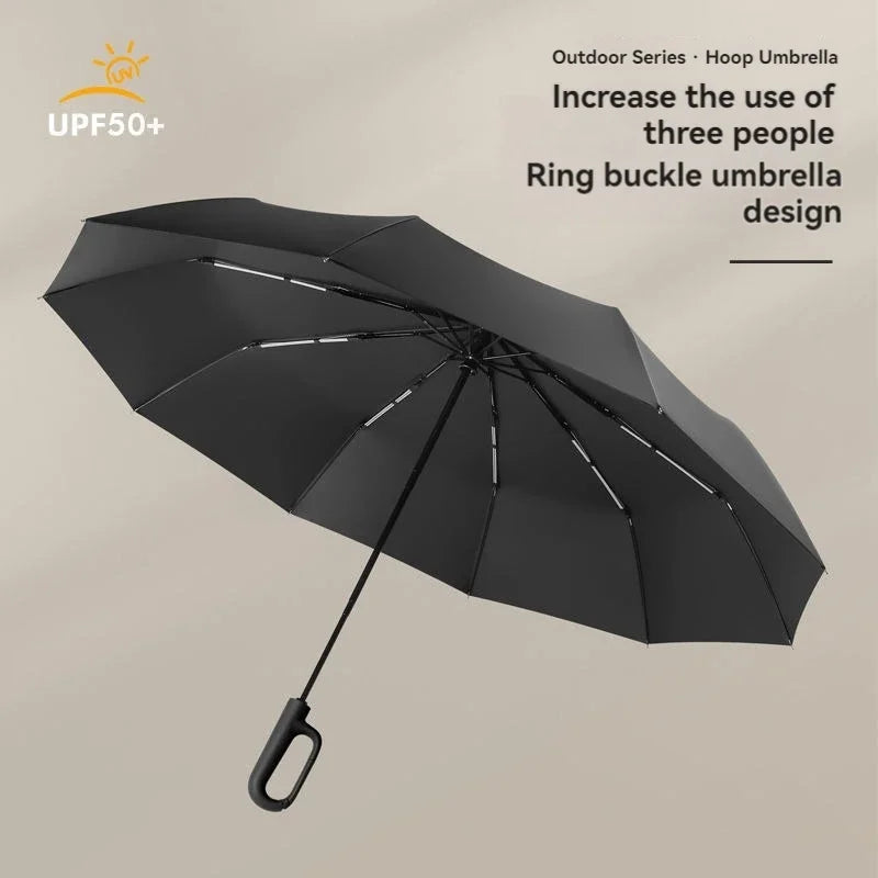 Professional Automatic Ring Buckle Windproof Umbrella
