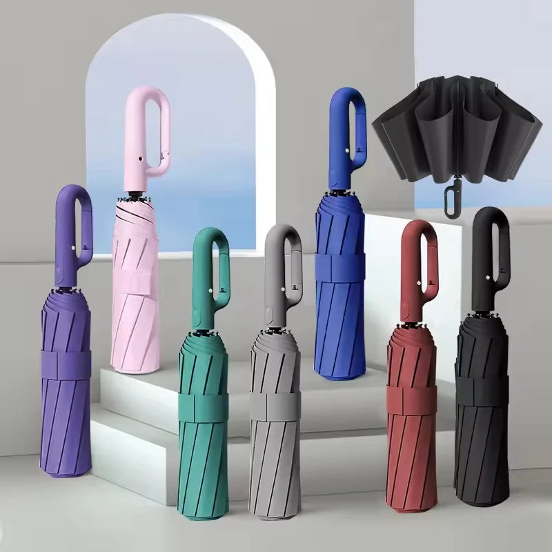 Professional Automatic Ring Buckle Windproof Umbrella